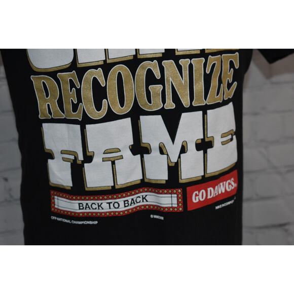 Nike T-Shirt UGA Bulldogs Mens XL University Georgia DAWGS National Champs - Picture 5 of 8